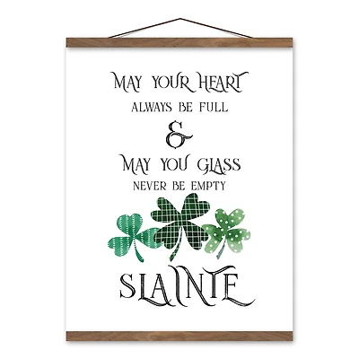 Slainte 16" x 20" Teak Hanging Canvas