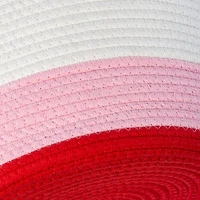 Honey Can Do Red & White Ombré Nesting Cotton Rope Storage Basket Set