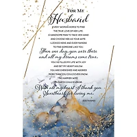 For My Husband Inspirational Wood Plaque