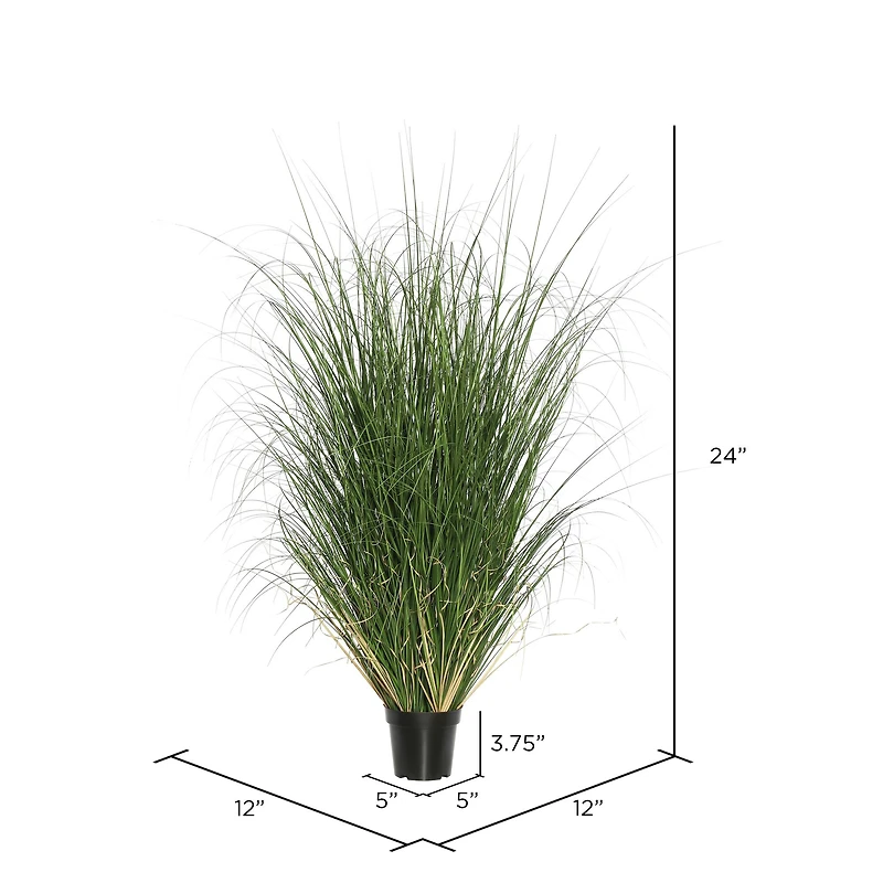 Artificial Potted Green Curled Grass