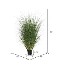 Artificial Potted Green Curled Grass