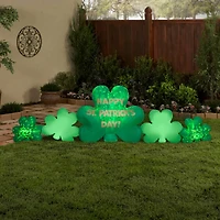 10ft. Airblown® Inflatable Projection Kaleidoscope St. Patrick's Day Cluster of Clovers Collection Scene