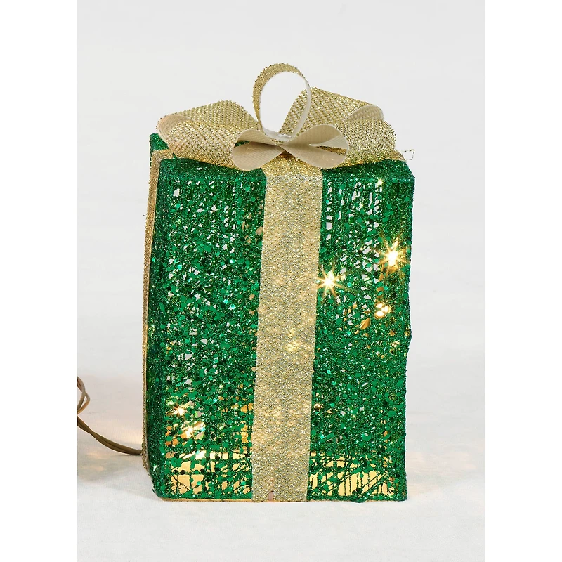 3-Piece Glittering Thread Gift Box Sculpture Set