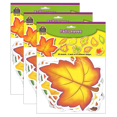 Teacher Created Resources® Fall Leaves Accents, 3 Packs of 30