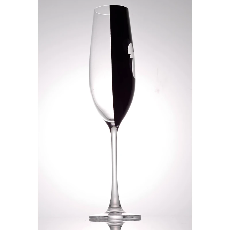 JoyJolt® Disney® 9oz. Luxury Mickey Mouse Crystal Stemmed Champagne Flute Glass, 2ct.