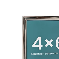 2-Opening Basics™ 4" x 6" Silver Rounded Metal Tabletop Frame by Studio Décor®