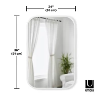 Umbra 36" White Hub Rectangular Mirror