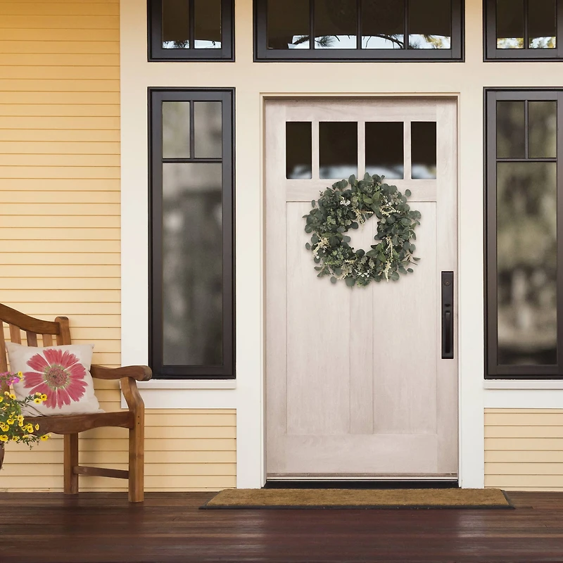 24" Eucalyptus Floral Spring Wreath