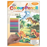 Royal & Langnickel® Dinosaurs Day Colour Pencil™ by Number Kit