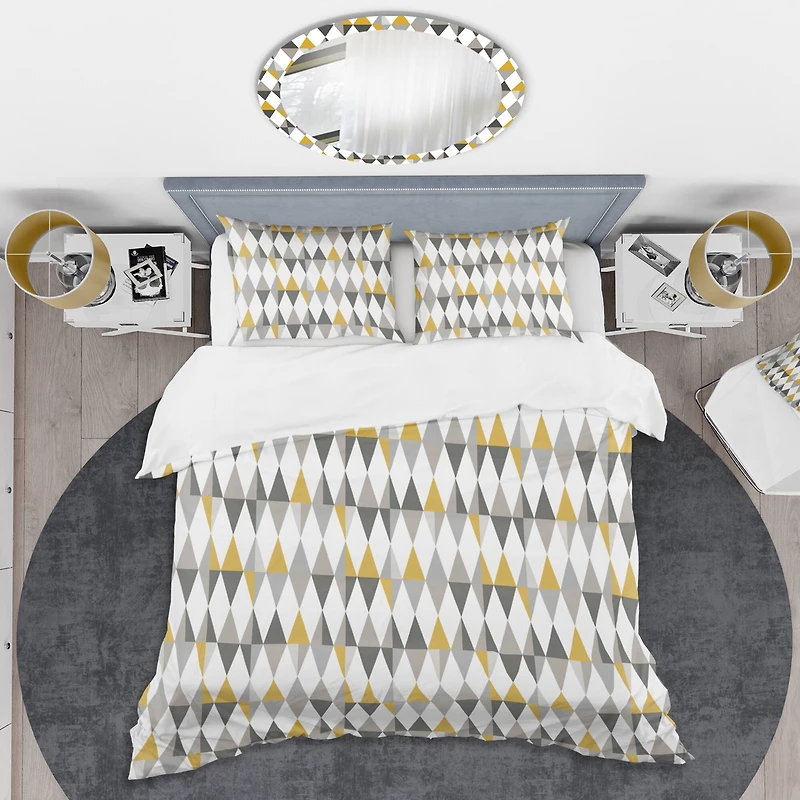 Designart 'Diamond Retro VIII' Mid-Century Duvet Cover Set