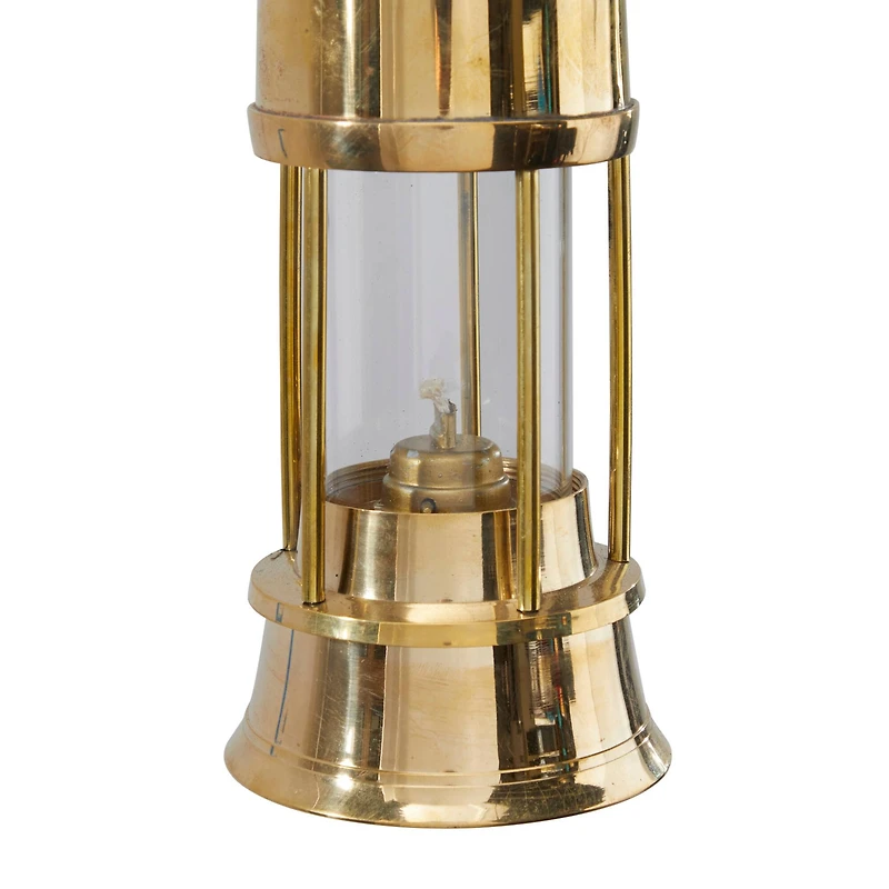 10" Gold Brass Candle Lantern