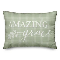 Amazing Grace Green Pillow 14" x 20" Throw Pillow