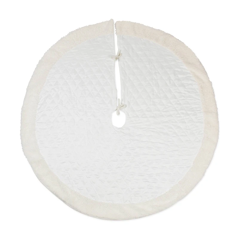 DII® Cream Diamond Quilted Holiday Tree Skirt
