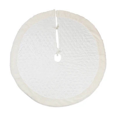 DII® Cream Diamond Quilted Holiday Tree Skirt
