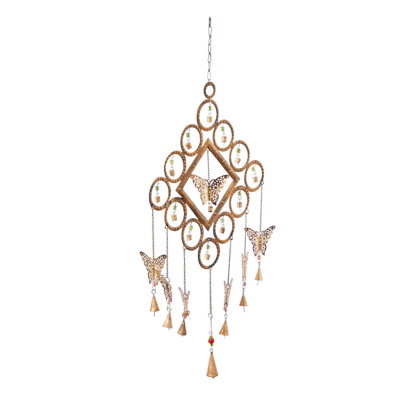Brass Butterflies Metal Eclectic Windchime