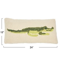 Hello Honey® Alligator Punch Hook Cotton Pillow