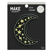 Iron-On & Adhesive Moon Embroidered Patch by Make Market®
