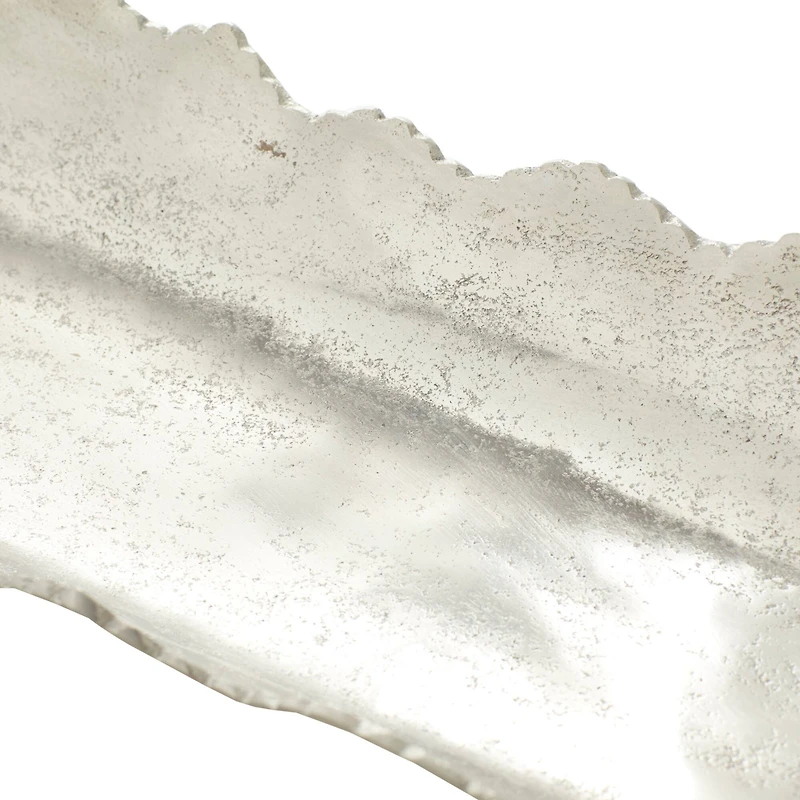 White Aluminum Contemporary Tray