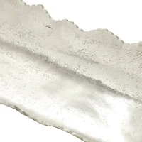 White Aluminum Contemporary Tray