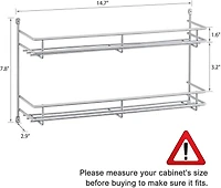 NEX™ 2-Tier Wall-Mounted Seasonings Jar Storage Rack, 2ct.