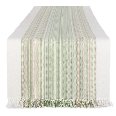 DII® 72" Thyme Striped Fringed Table Runner
