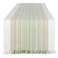 DII® 72" Thyme Striped Fringed Table Runner
