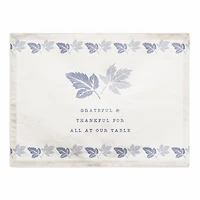 Grateful Blue Leaves Placemat