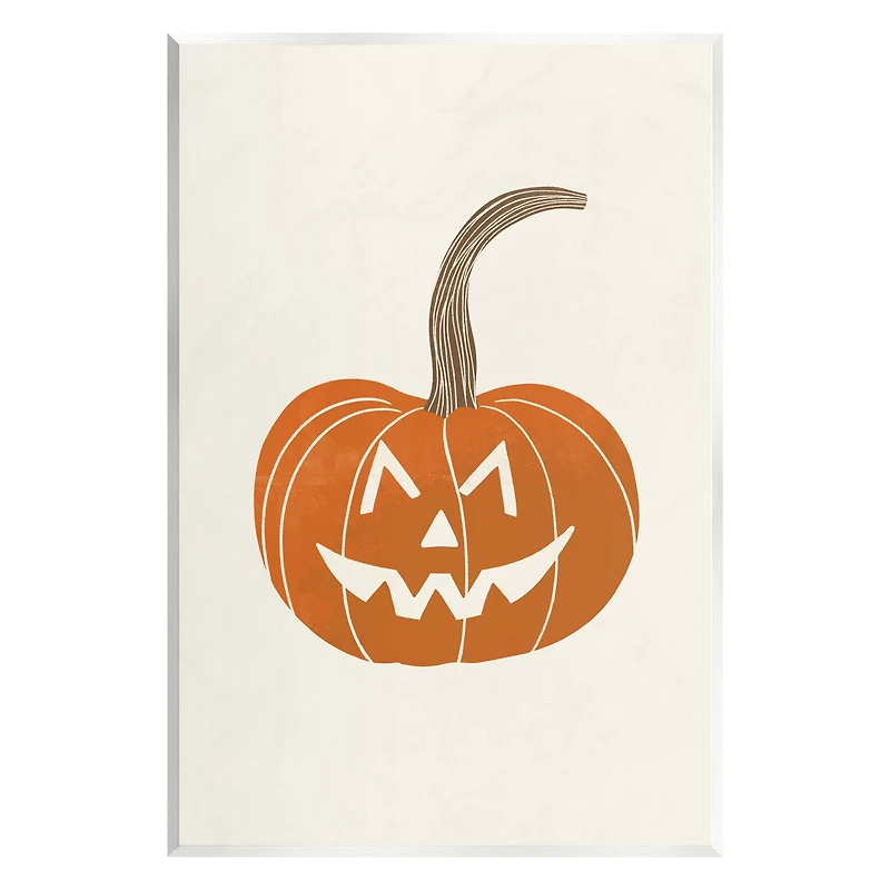 Stupell Industries Casual Jack-o-Lantern Smile Wall Plaque Art