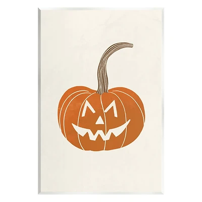 Stupell Industries Casual Jack-o-Lantern Smile Wall Plaque Art