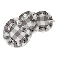 DII® Assorted Gray Buffalo Check Woven Dish Cover Set