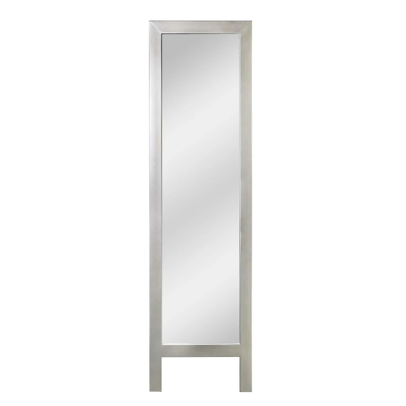 Head West Brushed Nickel Full Size Free Standing Easel Dressing Mirror - 18" x 64"