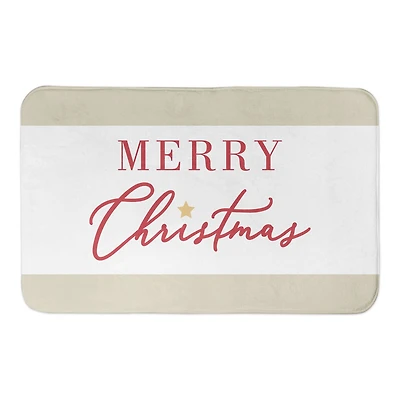 Merry Christmas Star Bath Mat