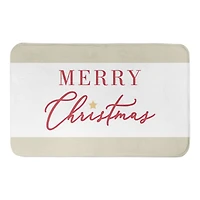 Merry Christmas Star Bath Mat