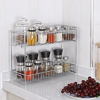 NEX™ Silver 2-Tier Standing Rack Countertop Storage Organizer