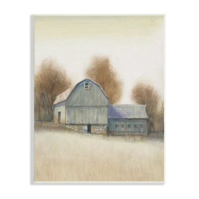 Stupell Industries Vintage Farm Barn Stable Neutral Autumn Tones Wall Plaque