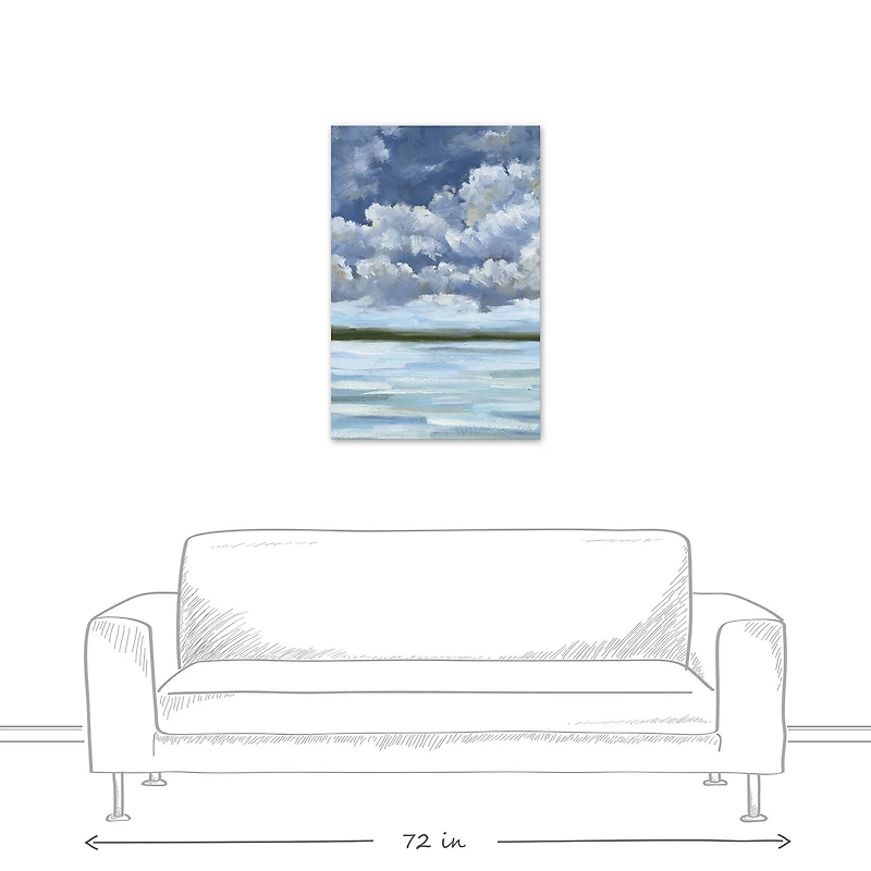 Calm Beach Coast 24" x 36" Canvas Wall Art