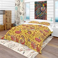 Designart 'Pattern in Ethnic Traditional Style' Bohemian & Eclectic Bedding Set
