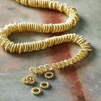 Gold Metal Rondelle Beads, 4mm by Bead Landing™