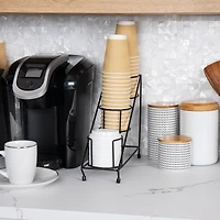 Mind Reader Alloy Collection Black 3-Compartment Graduated Bottle Stand