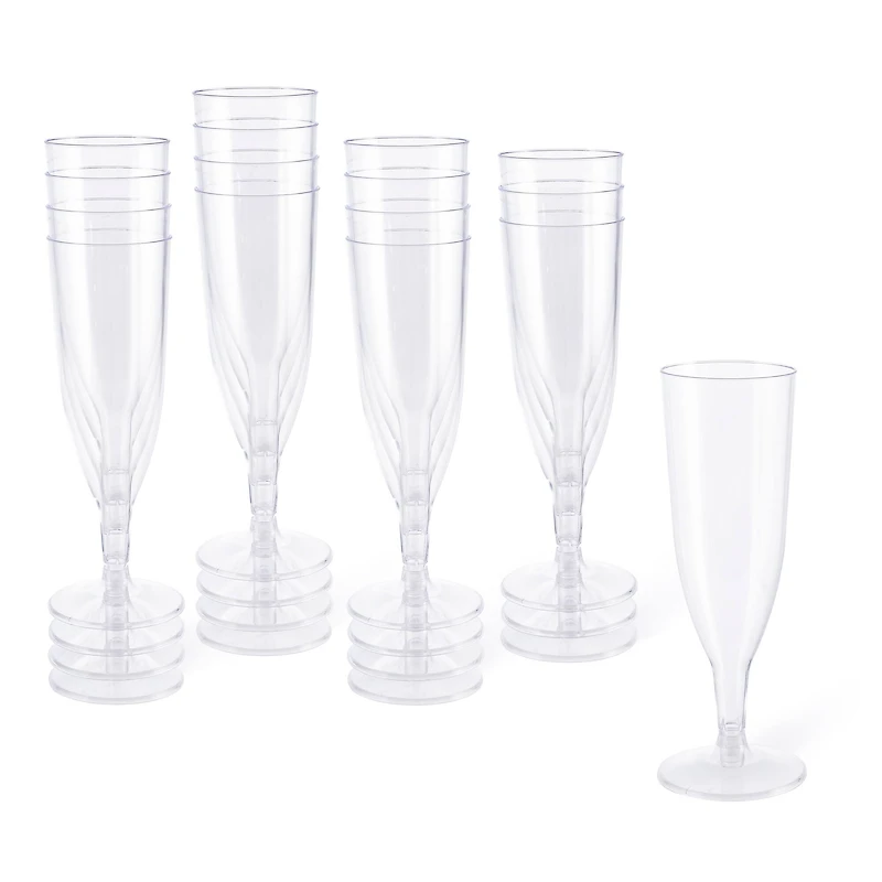 12 Packs: 16 ct. (192 total) 5oz. Plastic Champagne Flutes by Celebrate It™