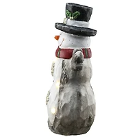 16.5" Lighted Snowman Décor Piece