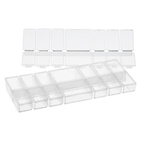 6 Pack: Clear 14-Compartment Flip Top Bead Organizer by Bead Landing™