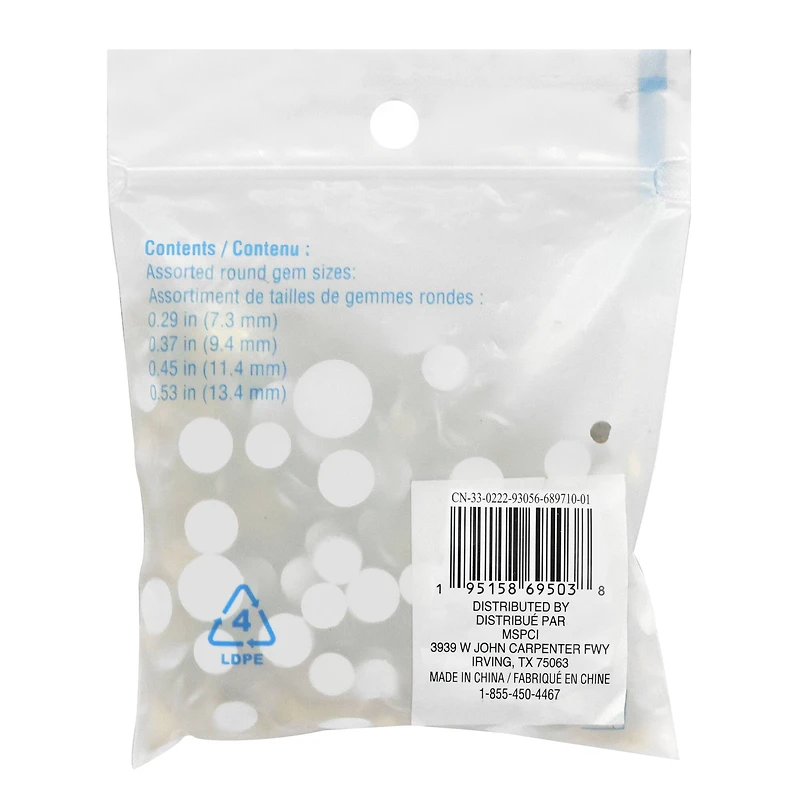 Gold Round Mix Gems by Creatology™