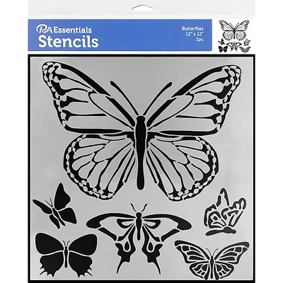 PA Essentials Butterflies Stencil, 12" x 12"