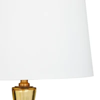 Gold Glass Glam Accent Lamp, 15" x 15" x 27"