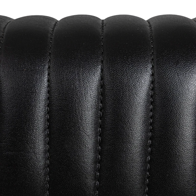 Hello Honey® Black Mango Wood & Leather Grid Bench