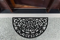 DII® Welcome Scroll Half Moon Rubber Doormat