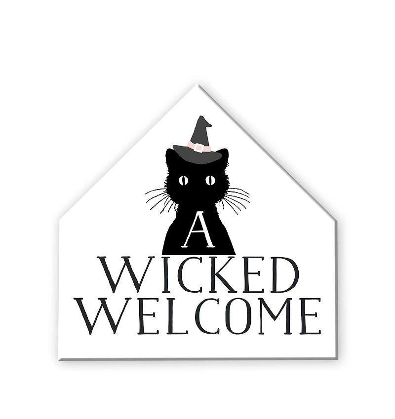 Wicked Welcome House Shaped Canvas Wall Art