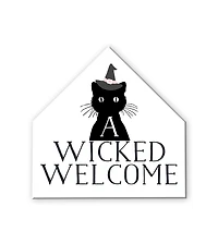 Wicked Welcome House Shaped Canvas Wall Art