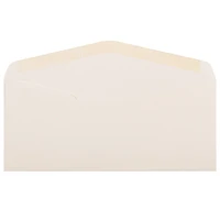 JAM Paper 4.12" x 9.5" Natural White Linen Strathmore Business Envelopes, 50ct.
